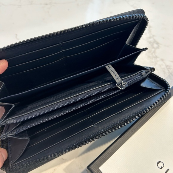 New Gucci Bloom Blue Hydrangea Wallet - Picture 3 of 5